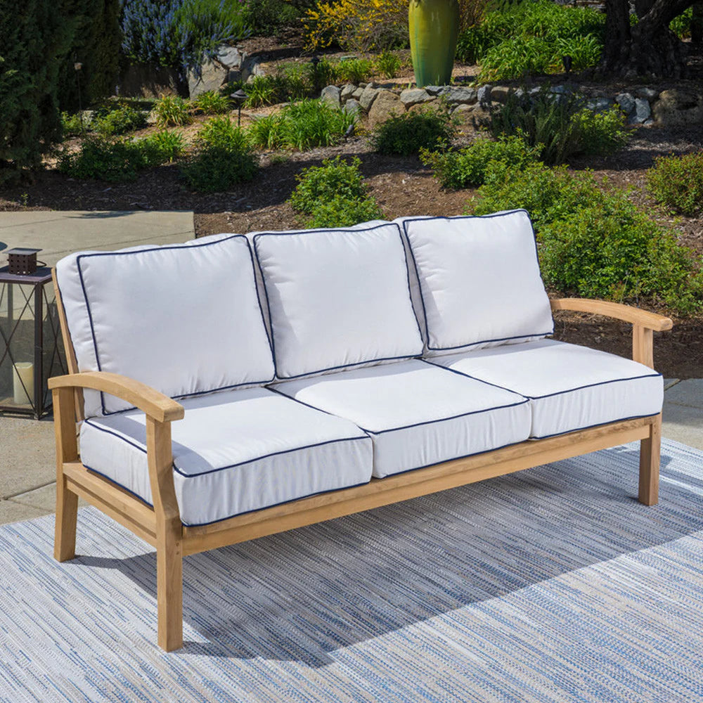 Teak 6pc Sofa Set white cushion option