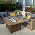 7pc Melbourne Deep Seating Fire Table Sofa Set lifestyle