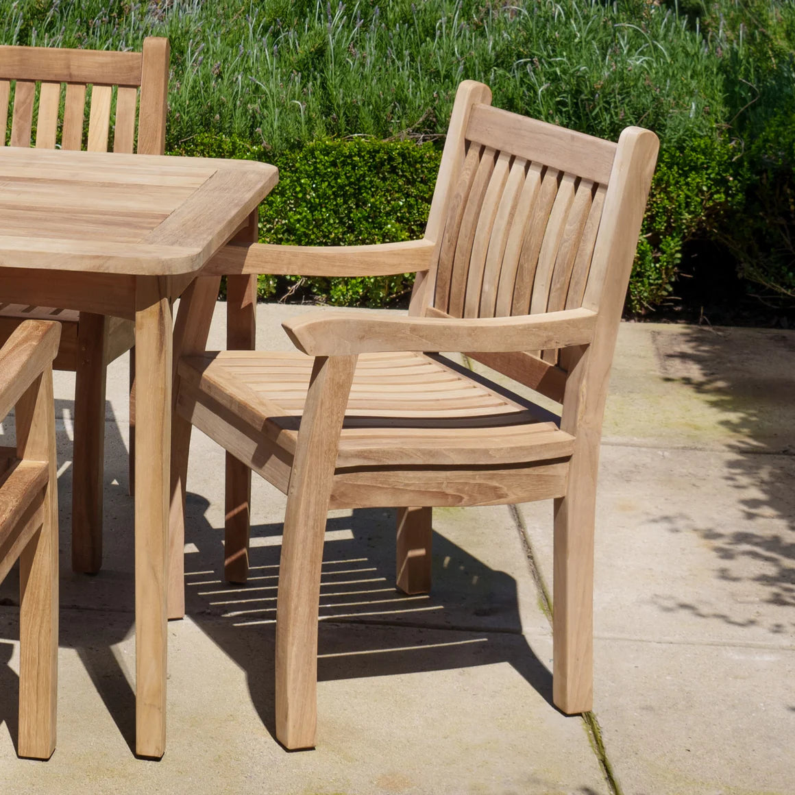 5pc Teak Dining Set real setting
