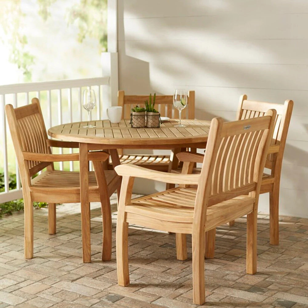 5pc Teak Dining Set lifestyle 2